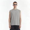 Raw Edge Distressed Studded Sleeveless Tee
