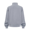 Stand Collar Panel Detail Washed Zip Up Sweatshirt