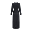 Slim Fit Long Sleeves Ribbed Midi Dress