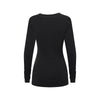 Asymmetric Neck Long Sleeve Ribbed Top