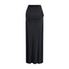 High Waist Ruched Knit Maxi Skirt
