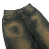 Heavy Wash Ripped Baggy Jeans-INNBLAC