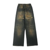 Heavy Wash Ripped Baggy Jeans-INNBLAC