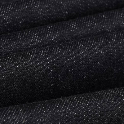 Contrast Stitch Black Wide-Leg Jeans