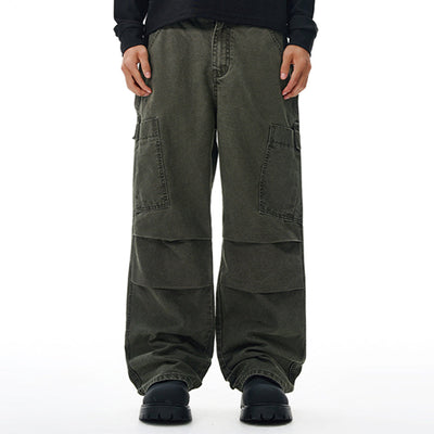 Cargo Wide Leg Stretch Waist Office Commuter Pants