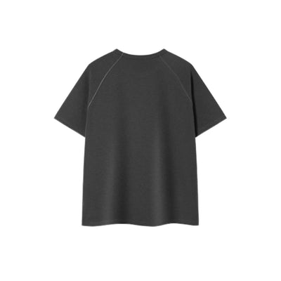 Heavyweight Ladder Cotton Raglan Sleeve Textured Oversized T-Shirt