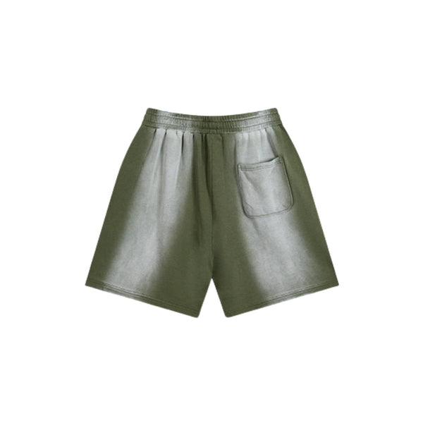 Distressed Spray Dyed Heavyweight Terry Sweat Shorts