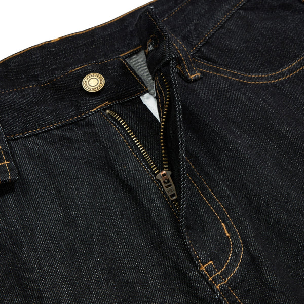 Raw Loose Straight-Leg Bermuda Washed Denim Shorts
