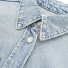 Women's Loose Street Style Mid-length Double Pocket Denim Shirt