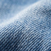 Mid Rise Rolled Hem Slimming Knit Denim Straight Leg Jeans