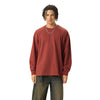 Solid Loose Fit Long-Sleeve Cotton T-Shirt 9.15oz