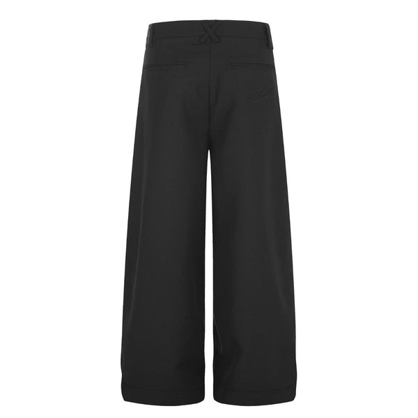 Quiet Luxury Pleated Straight-Leg Trousers