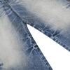 Men's Punk Washed Loose Straight Denim Pants Vintage Casual