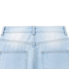 Light Wash Utility Cargo Pocket Wide Leg Jeans