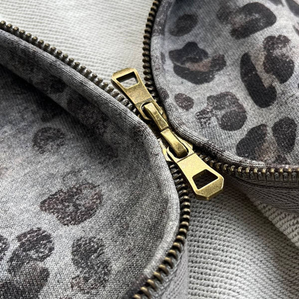 Heavyweight Leopard Camo Zip Hoodie