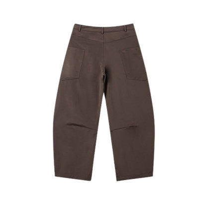 Solid Multi-Pocket Relaxed Workwear Cargo Pants