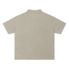 Retro Distressed Waffle Vintage Wash Polo T-Shirt