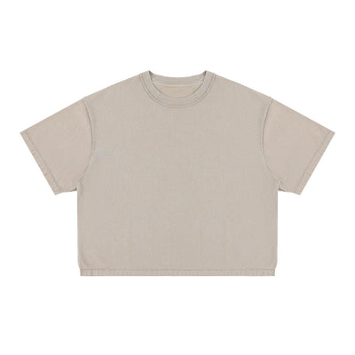 275G Heavyweight Cotton Coverstitch Cropped Tee