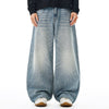 High Waisted Wide Leg Vintage Washed Casual Jeans