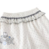 Y2K Polka Dot Graphic Ruffle Waist Baggy Wide-Leg Bermuda Denim Shorts