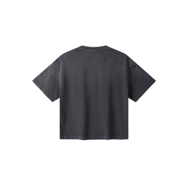 Oversized Heavy Washed Destroyed Cotton Tee