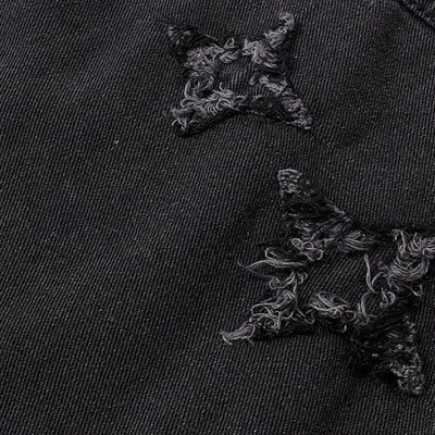 Raw Edge Star Denim Trucker Jacket