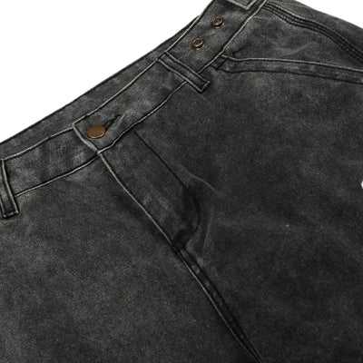 Faded Splatter-Wash GradientBaggy Wide-Leg Cargo Pants