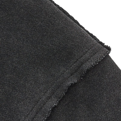 Raw Edge Boxy Washed Cotton Hoodie