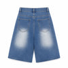 Cartoon Patch Loose Fit Denim Shorts