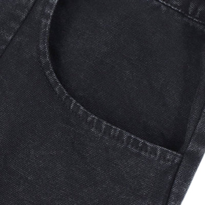 Solid Embroidered Relaxed Straight Leg Jeans