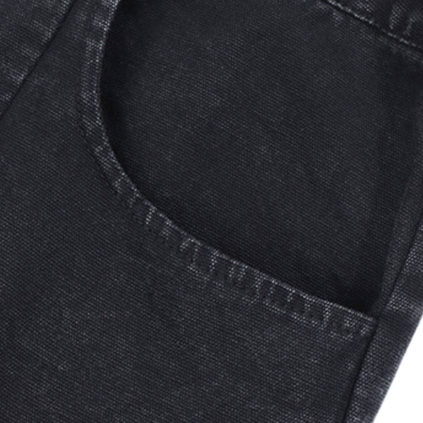 Solid Embroidered Relaxed Straight Leg Jeans
