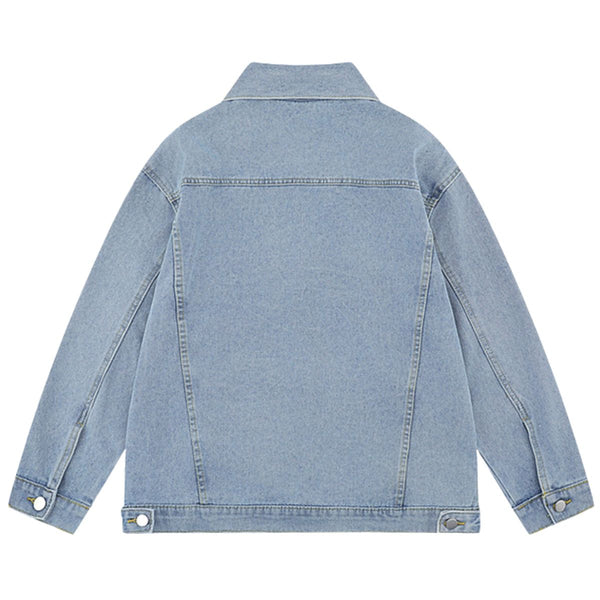 Unisex Retro Street Washed Vintage Denim Jacket