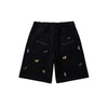 Dog Embroidery Loose Fit Denim Shorts