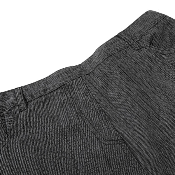 Minimalist Pinstripe Wide-Leg Utility Trousers