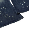 Men's Paint Splatter Washed Denim Wide Leg Pants Distressed Unique