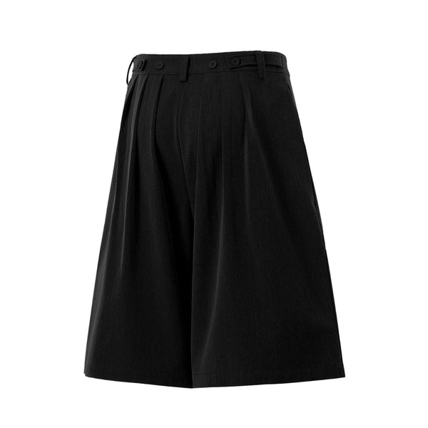 Vintage Pleated Wide Leg Cropped Trousers