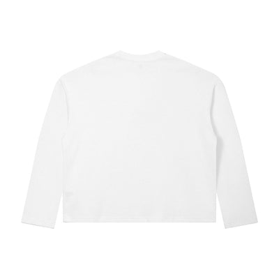 260G Waffle Knit Boxy Long Sleeve Tee