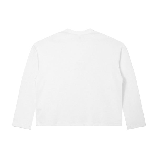 260G Waffle Knit Boxy Long Sleeve Tee