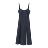 Women's Strappy Denim Maxi Dress