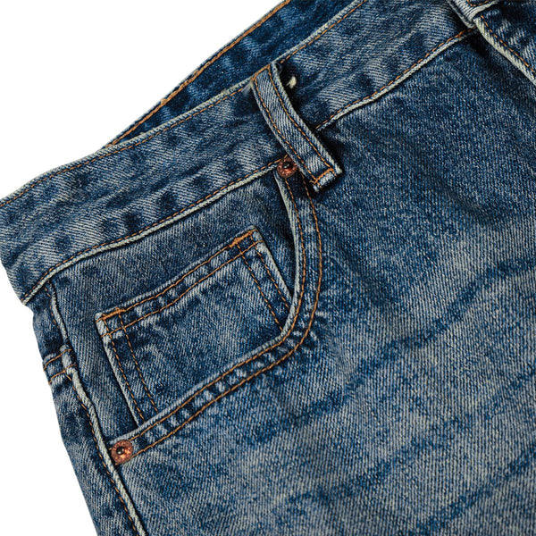 Men's Mid-Rise Straight-Leg Washed Denim Pants – Vintage Casual