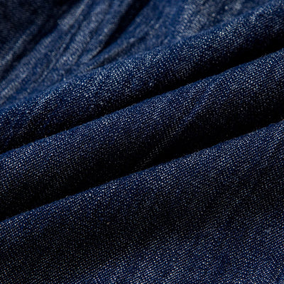 Denim Sleeveless Button-Front Pleated Dress