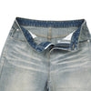 Gradient Washed High Rise Curved Leg Loose Wide Leg Denim Jeans