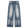 Vintage Stone Wash Relaxed Straight Leg Denim Jeans