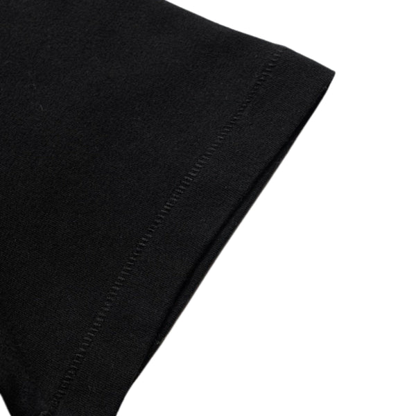 Women's Black Slim-Fit Stretch Crew Neck Short  Sleeve Tee