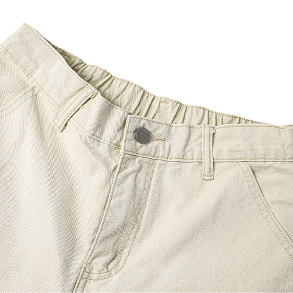 Washed Solid Baggy Wide Leg Workwear Pants