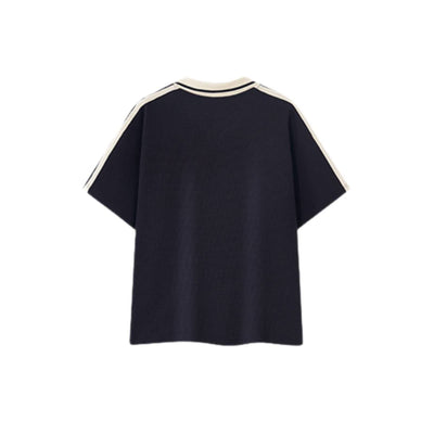 Vintage Waffle Colorblock Boxy Fit Heavyweight Polo T-Shirt