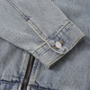 Unisex Loose Retro Workwear Washed Denim Jacket