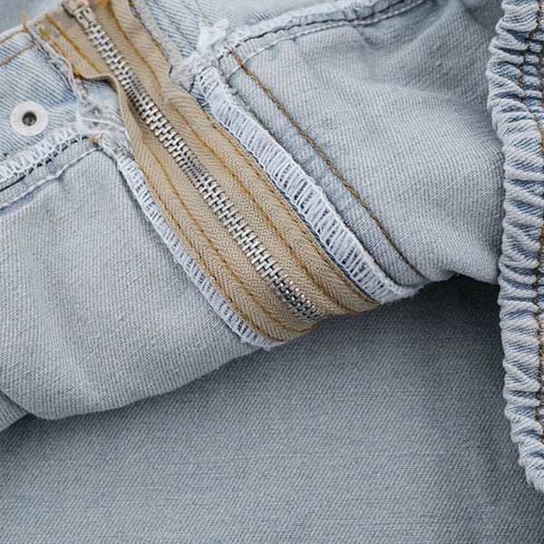 Unisex Retro Street Washed Patchwork Denim Jacket