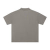 Retro Boxy Wool Blend Seagull Collar Polo Shirt