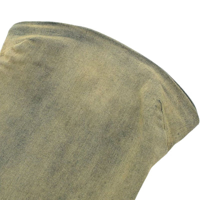 Ombre Denim Strapless Midi Dress